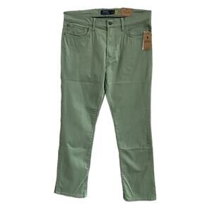 Polo Ralph Lauren Pants Men's 33x32 Varick Slim Straight Stretch Faded Mint NEW